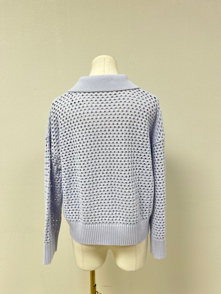 Electric Rose Lilac Open Knit Polo NWT