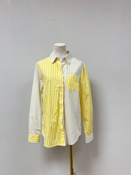 The Shirt Yellow Striped Button Up NWT