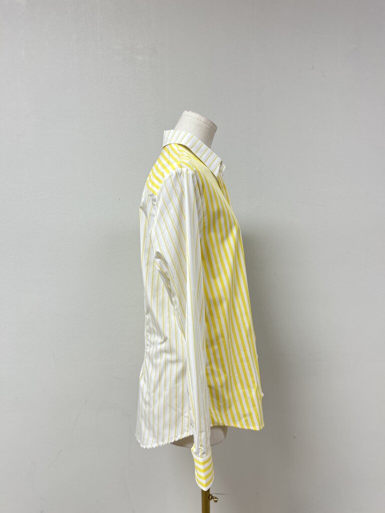 The Shirt Yellow Striped Button Up NWT