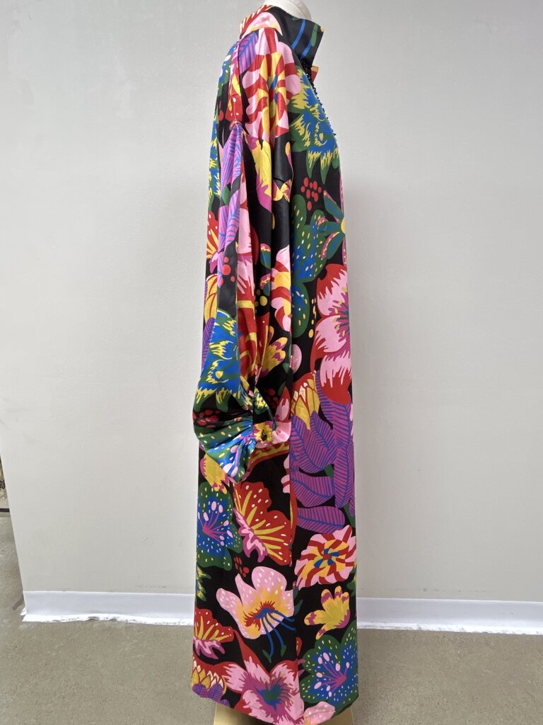 Emily McCarthy Black Pop Floral Caftan NWT