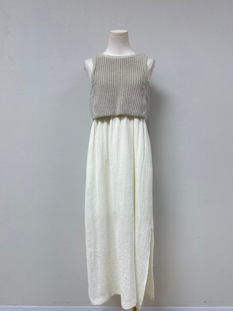 Anthropologie Tan Attached Maxi Dress NWT