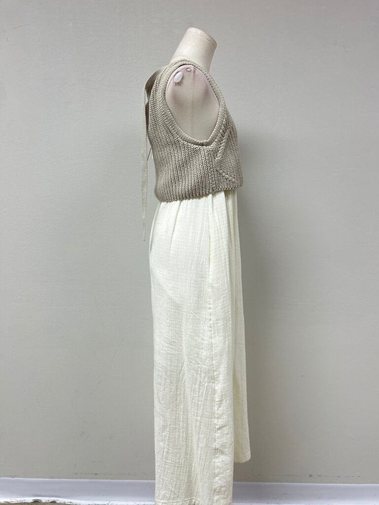 Anthropologie Tan Attached Maxi Dress NWT