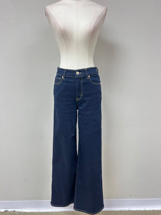 Frame Dark Wash Wide Leg Trouser