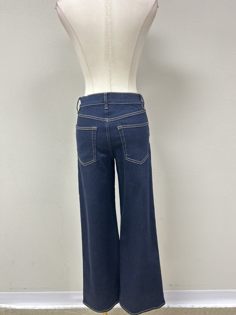Frame Dark Wash Wide Leg Trouser