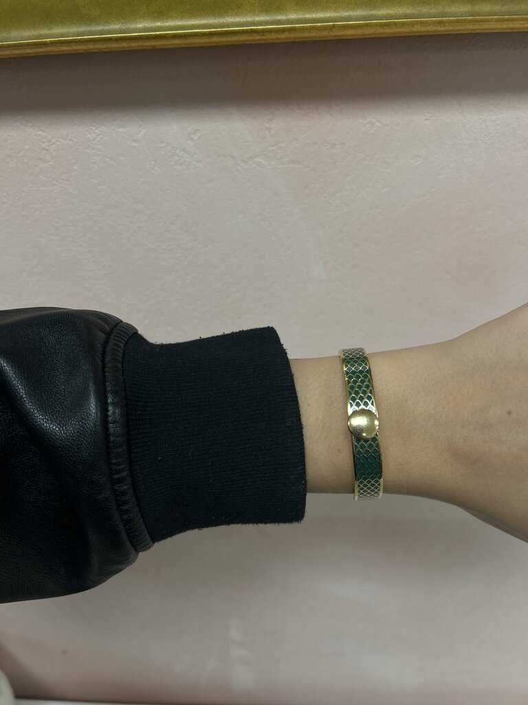 Halcyon Days Black Link Enamel Bangle
