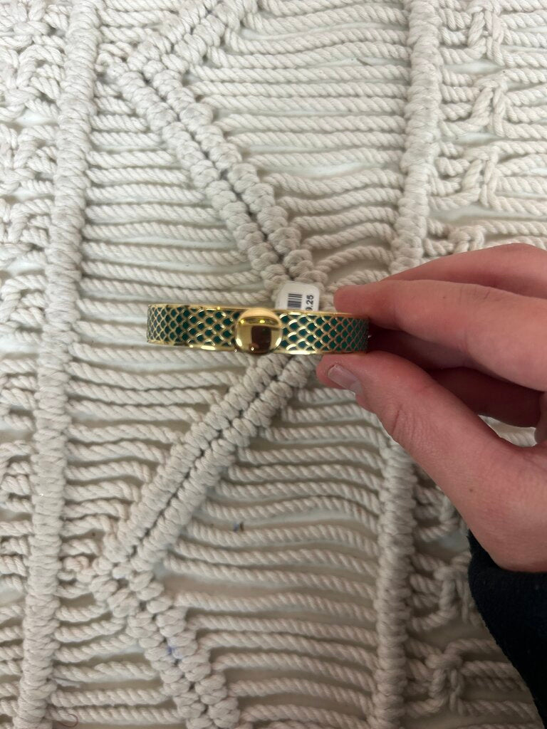 Halcyon Days Black Link Enamel Bangle