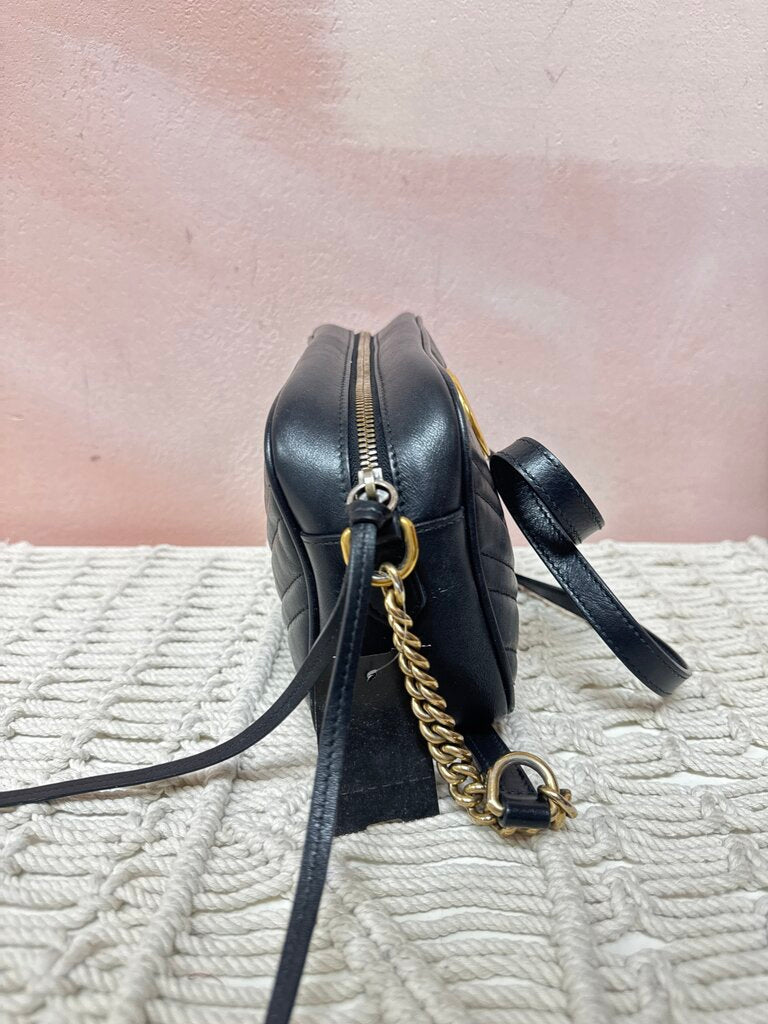 Gucci Black Marmont Small Crossbody (As Is - Inside)