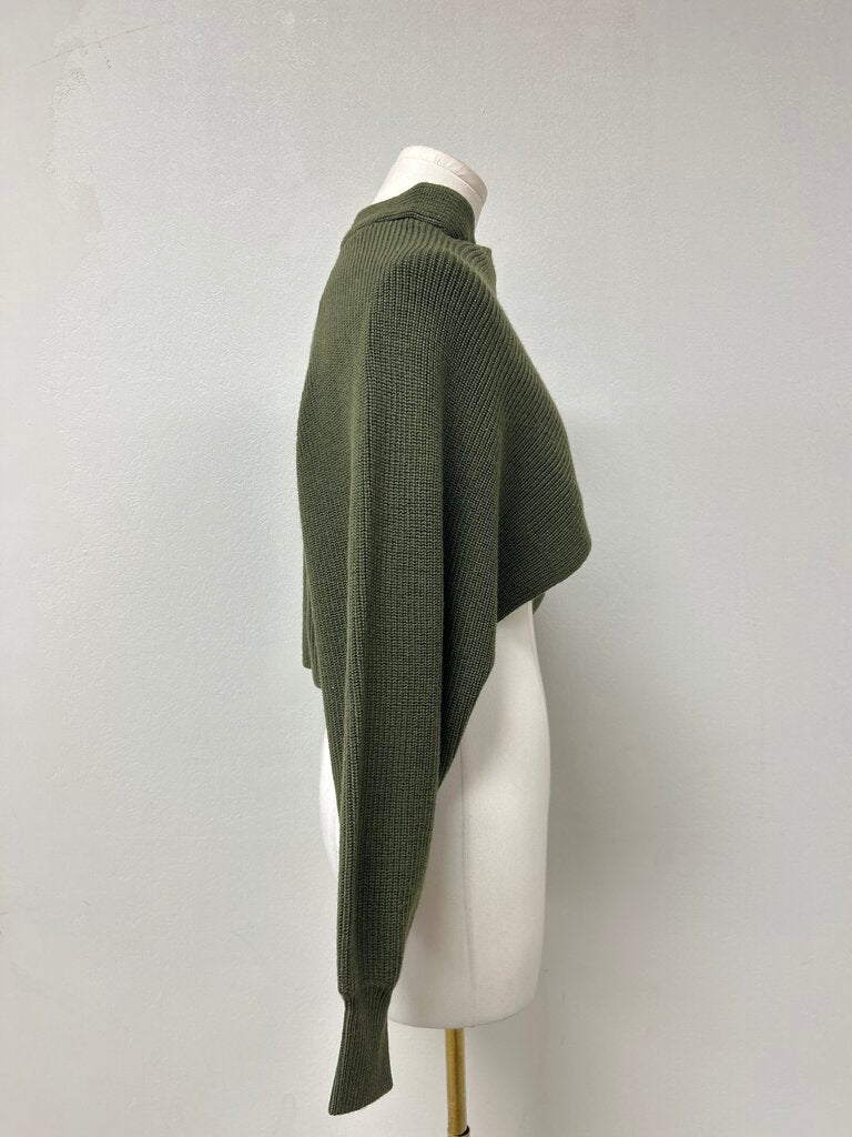 alice + olivia Olive Cropped Wrap Sweater