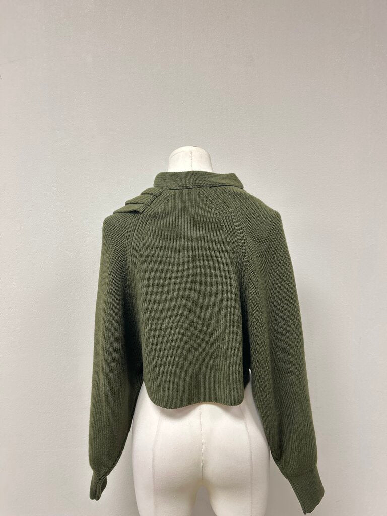 alice + olivia Olive Cropped Wrap Sweater