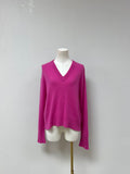 360 Cashmere Magenta V-Neck Sweater