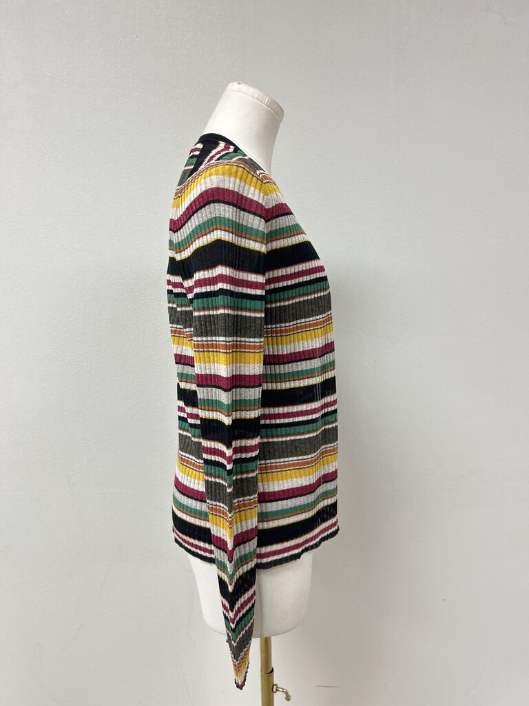 Veronica Beard Striped Ribbed Tank and Cardigan Set