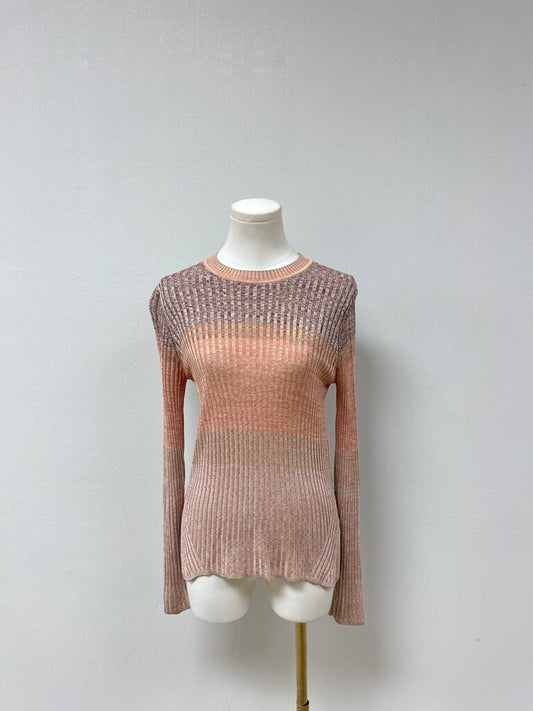 Zimmermann Peach Ribbed Tee