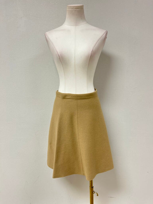 Theory Tan Knit Skater Skirt