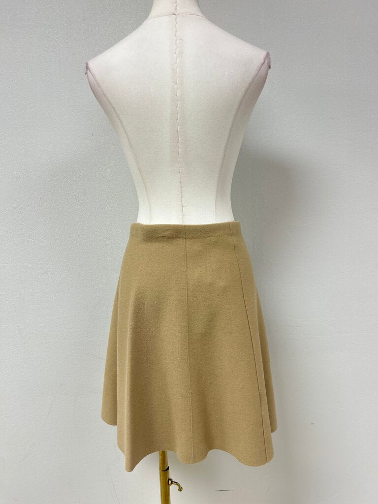 Theory Tan Knit Skater Skirt