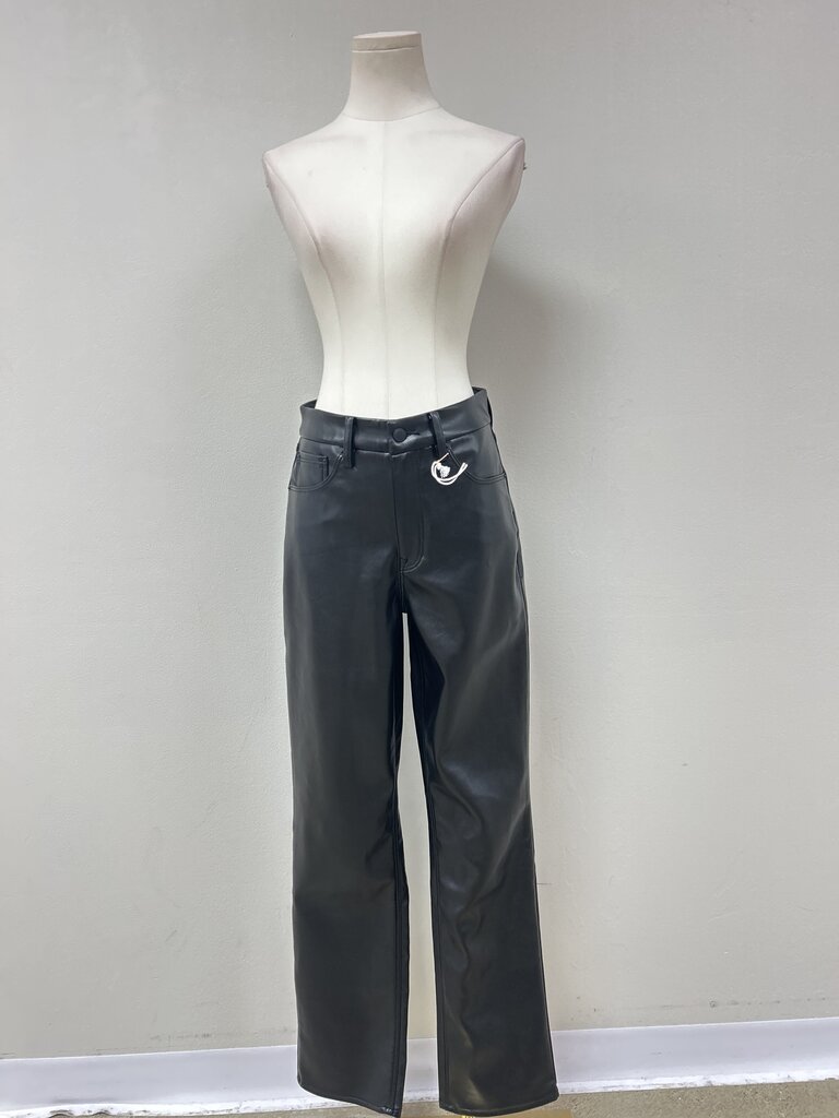 Good Amerian Black Faux Leather Pant