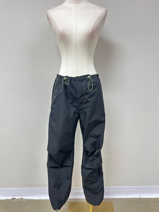 6397 Black Nylon Jogger