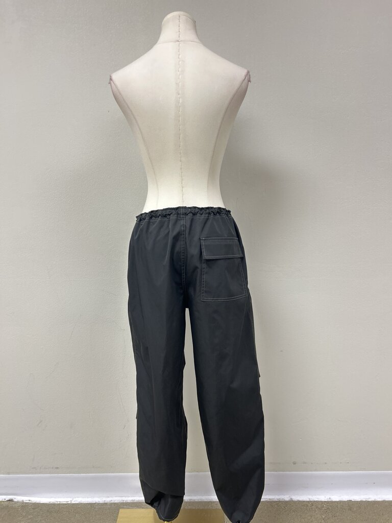 6397 Black Nylon Jogger