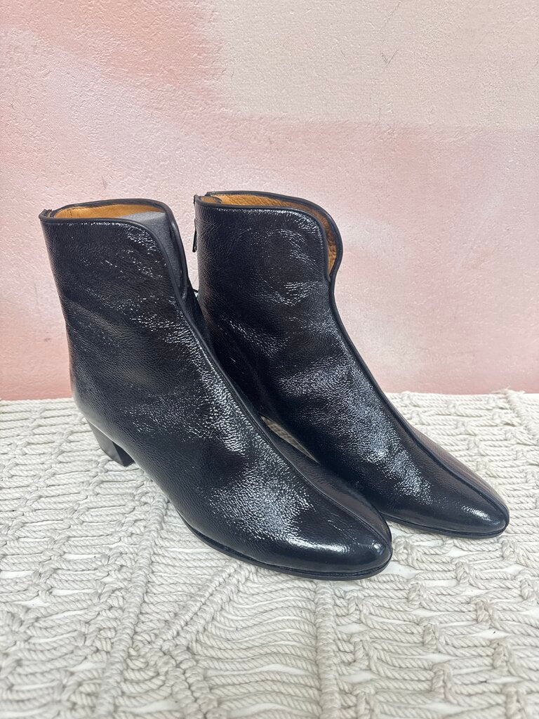 Coclico Black Patent Crinkle Boot NWT w/Box