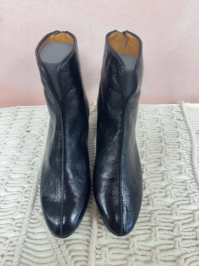 Coclico Black Patent Crinkle Boot NWT w/Box