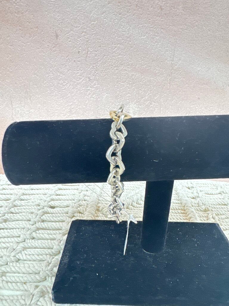Tiffany & Co Two Tone Heart Link Bracelet w/Box