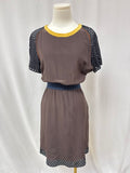 Miu Miu Brown Silk Contrast Dress