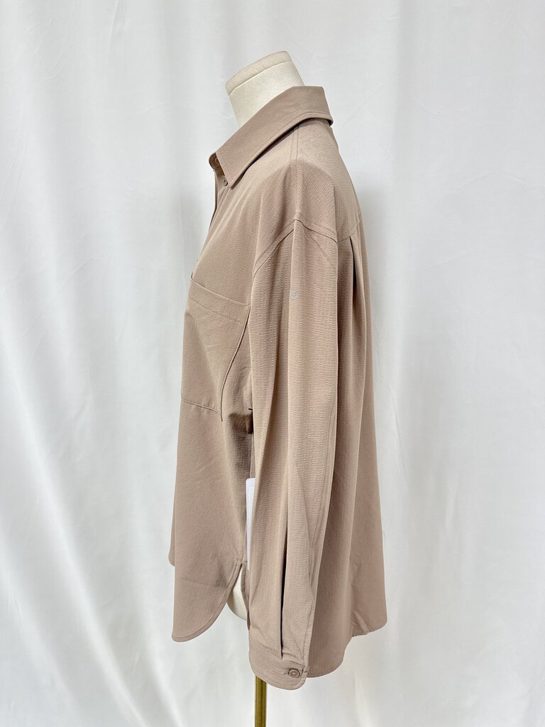 Alo Taupe Button Down NWT