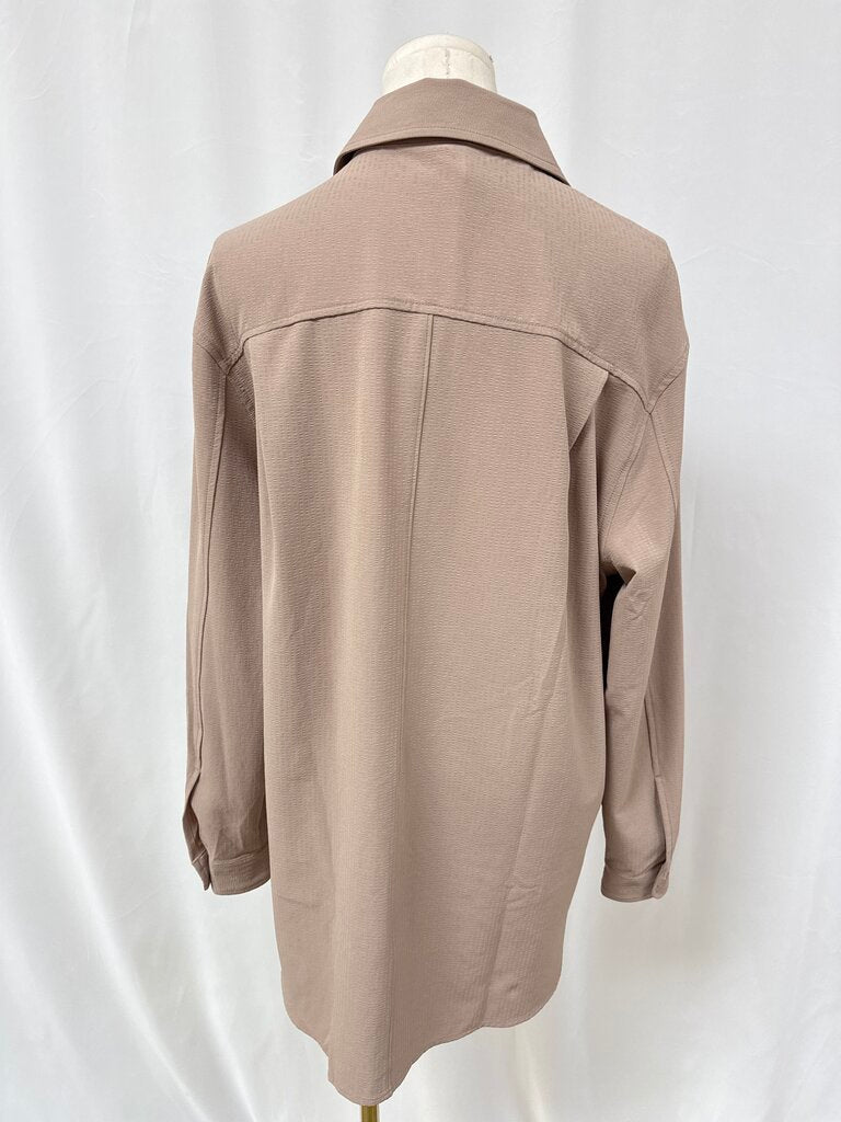 Alo Taupe Button Down NWT