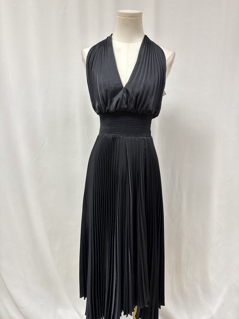 A.L.C. Black Pleated Maxi Dress NWT