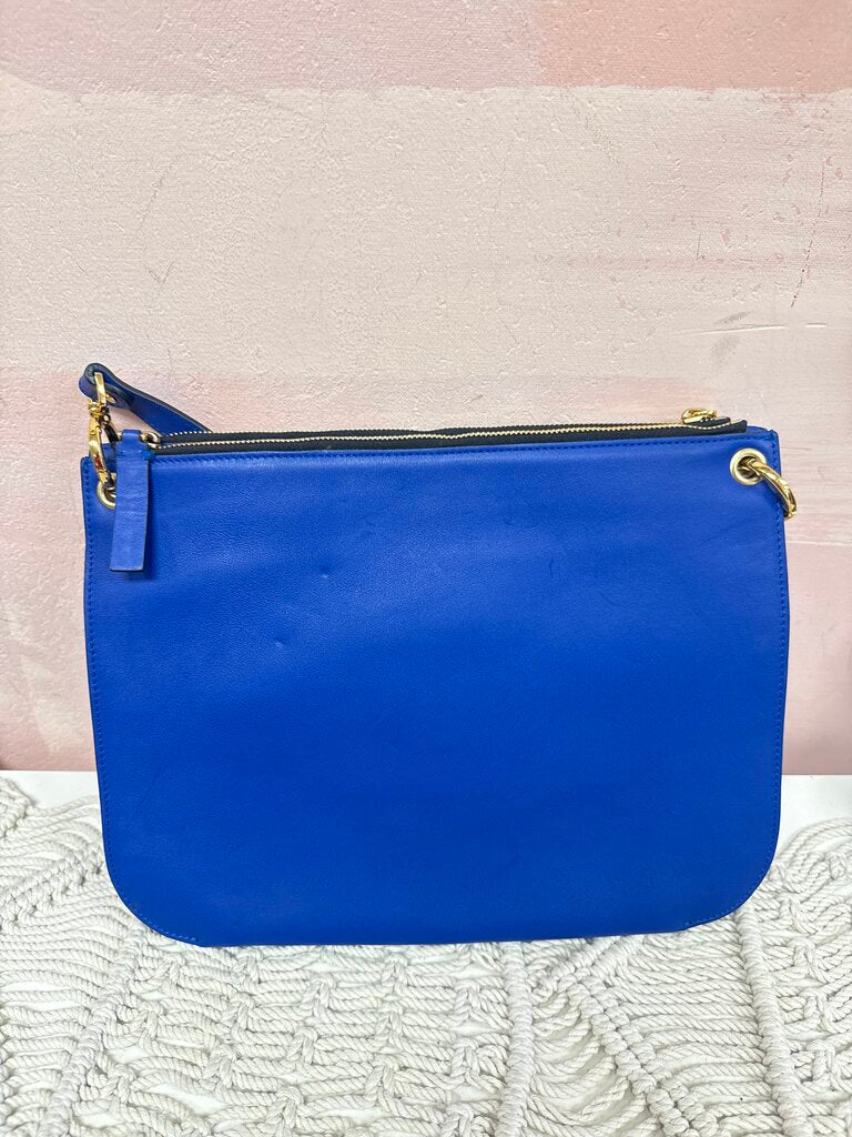Marni Cobalt Leather Bandolier Crossbody