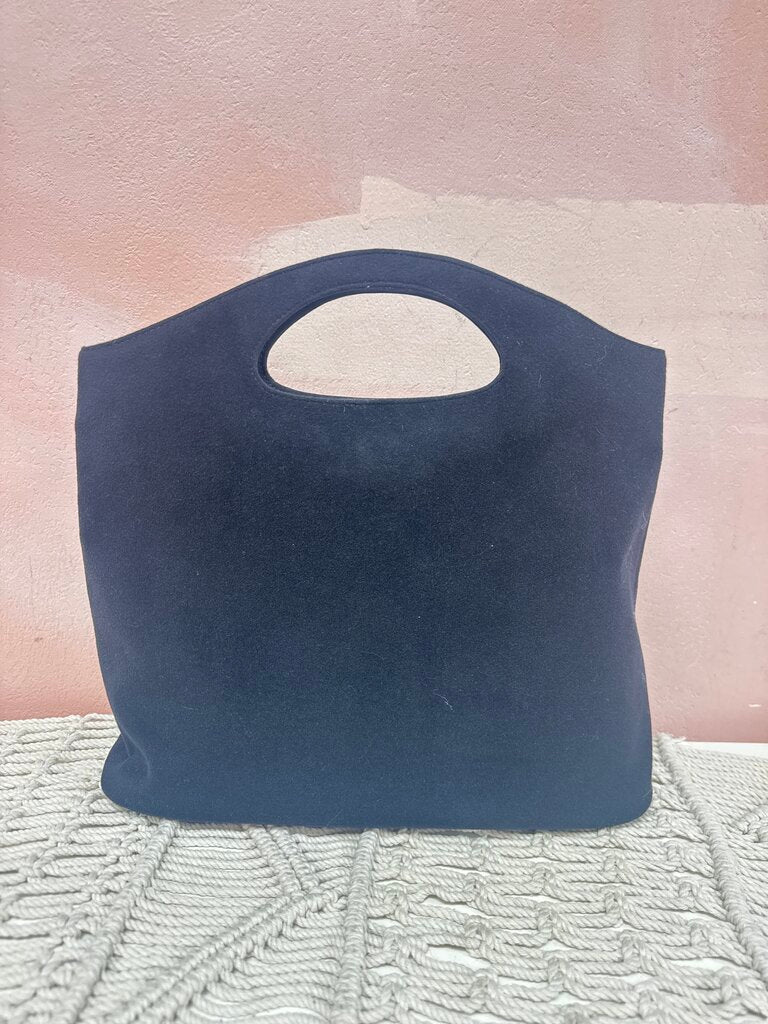 Ferragamo Black Velvet Top Handle Bag