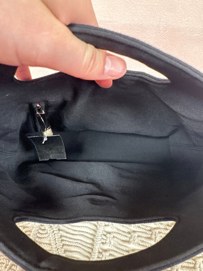 Ferragamo Black Velvet Top Handle Bag
