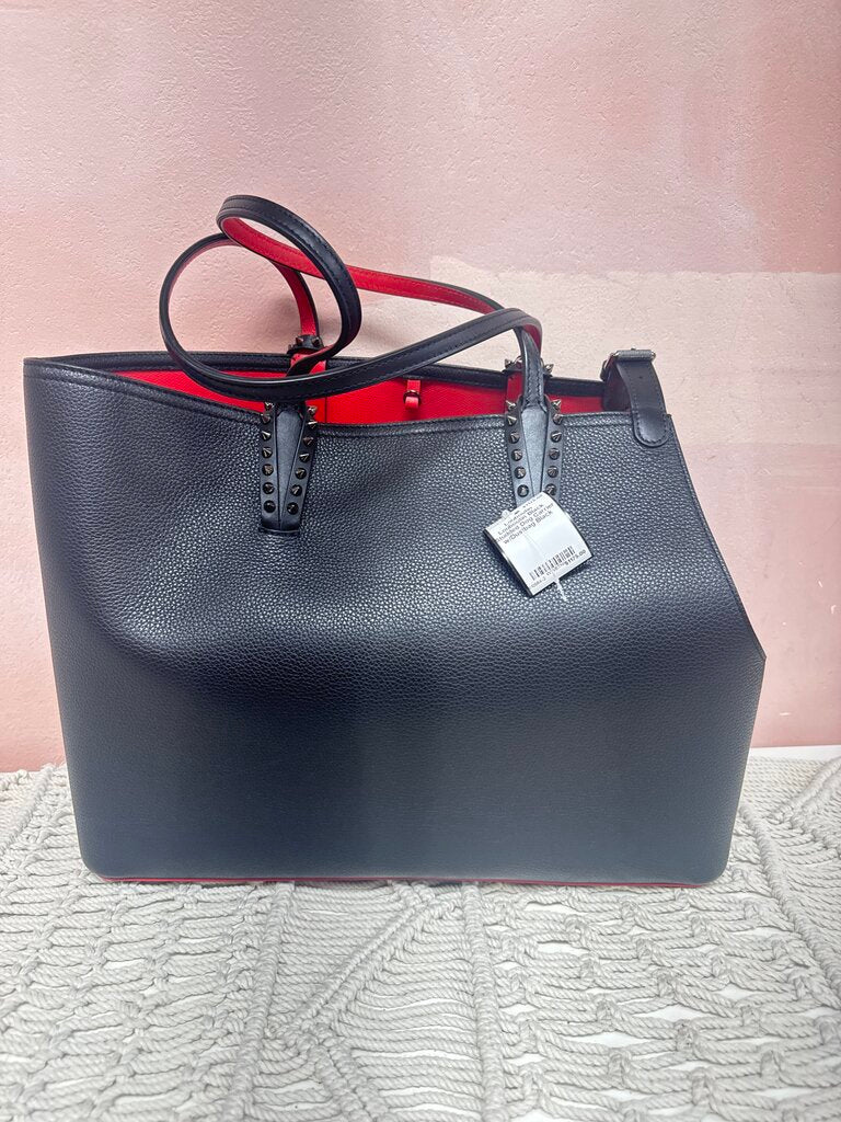 Louboutin Black Studded Dog Carrier w/Dustbag