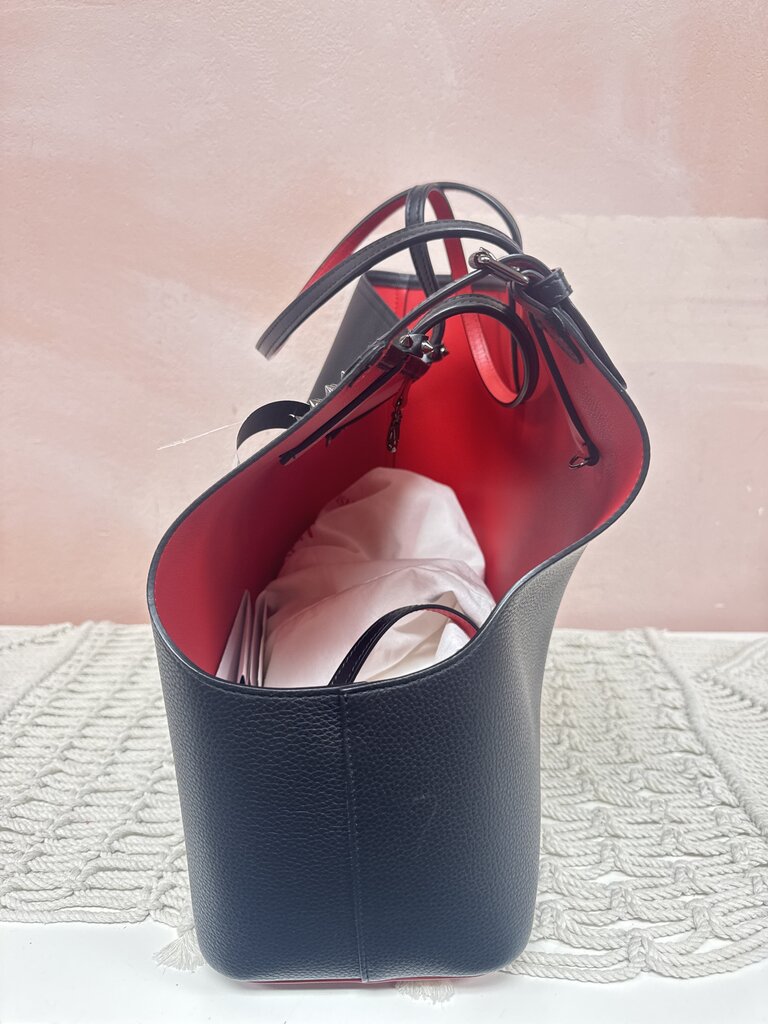 Louboutin Black Studded Dog Carrier w/Dustbag