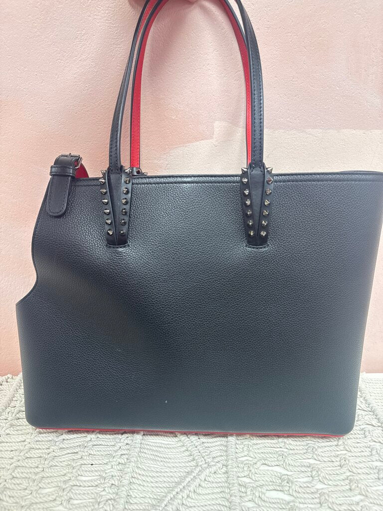Louboutin Black Studded Dog Carrier w/Dustbag