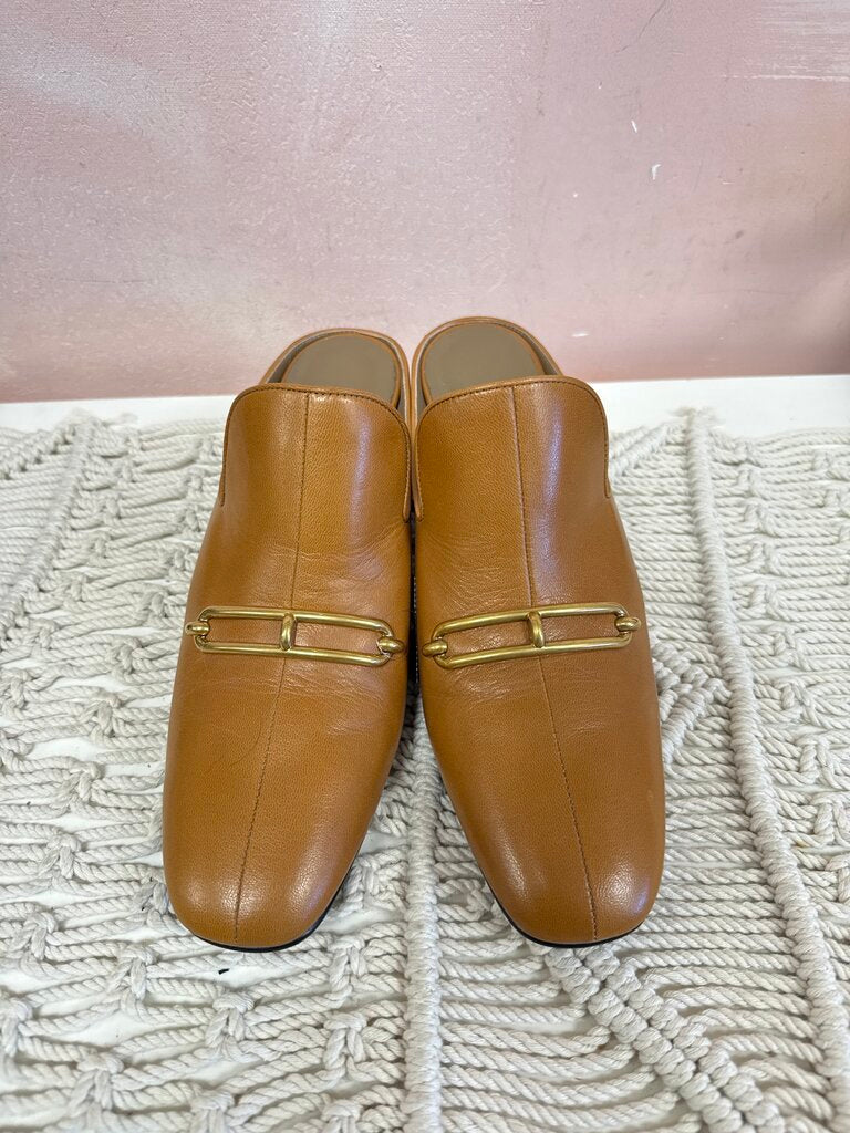 Hermes Camel Diane Mules w/Box