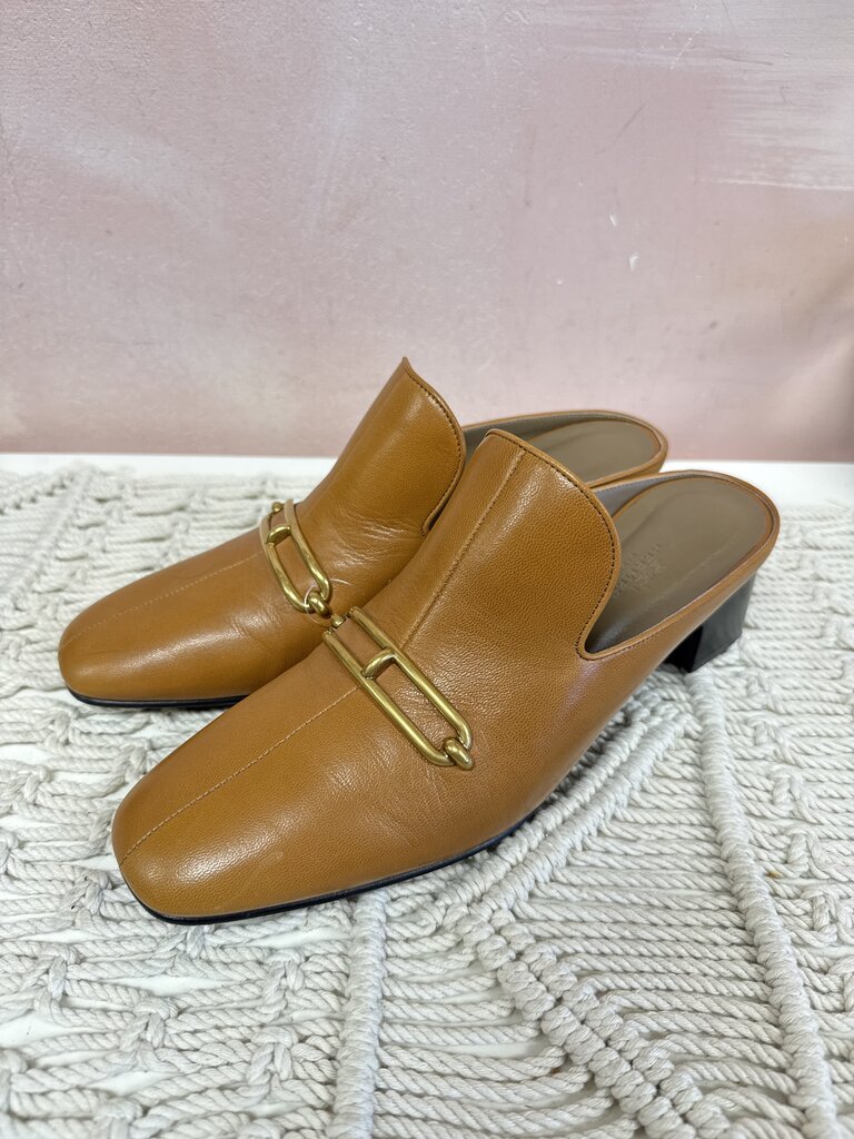 Hermes Camel Diane Mules w/Box