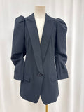 Smythe Black Puff Sleeve Blazer