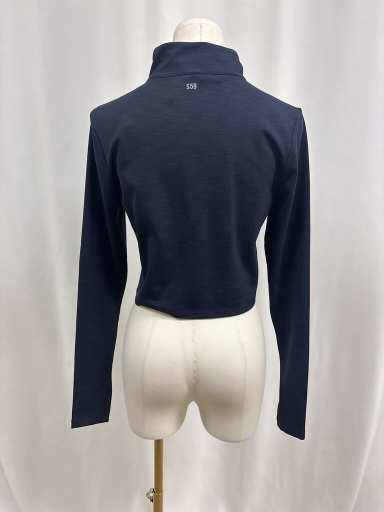 Spilts59 Blue Cropped Half Zip