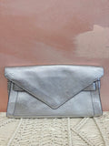 rag & bone Silver Oversized Envelope Clutch