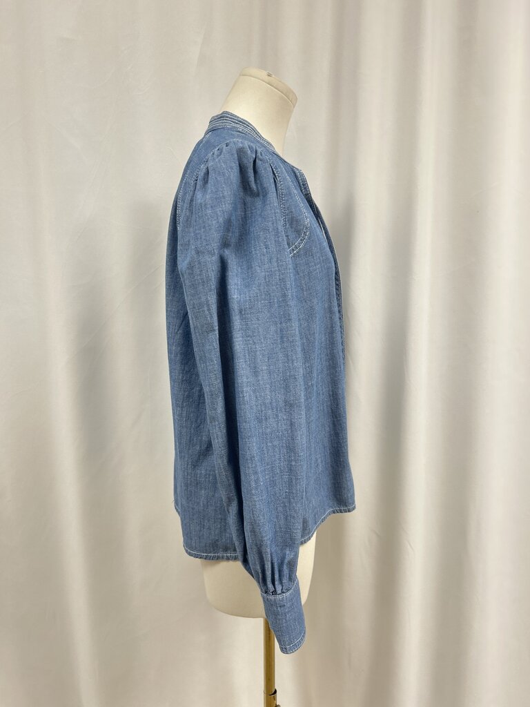 ba&sh Denim Henley Top