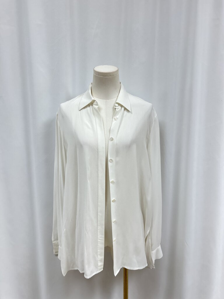 The Row Ivory Button Up Top