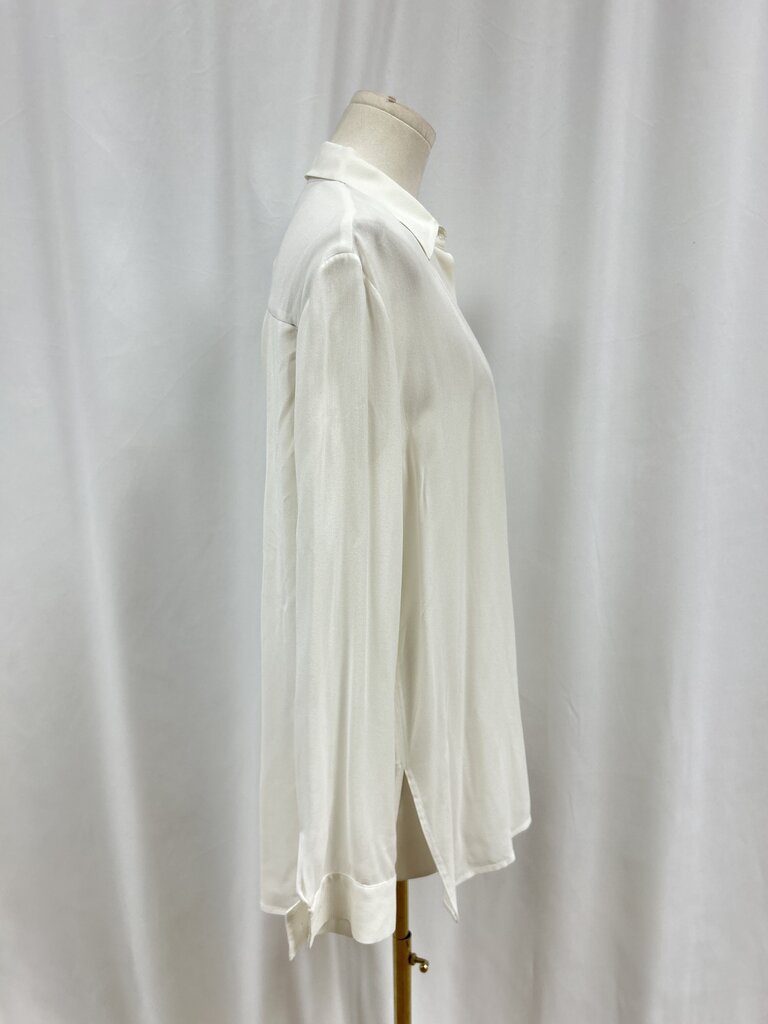 The Row Ivory Button Up Top