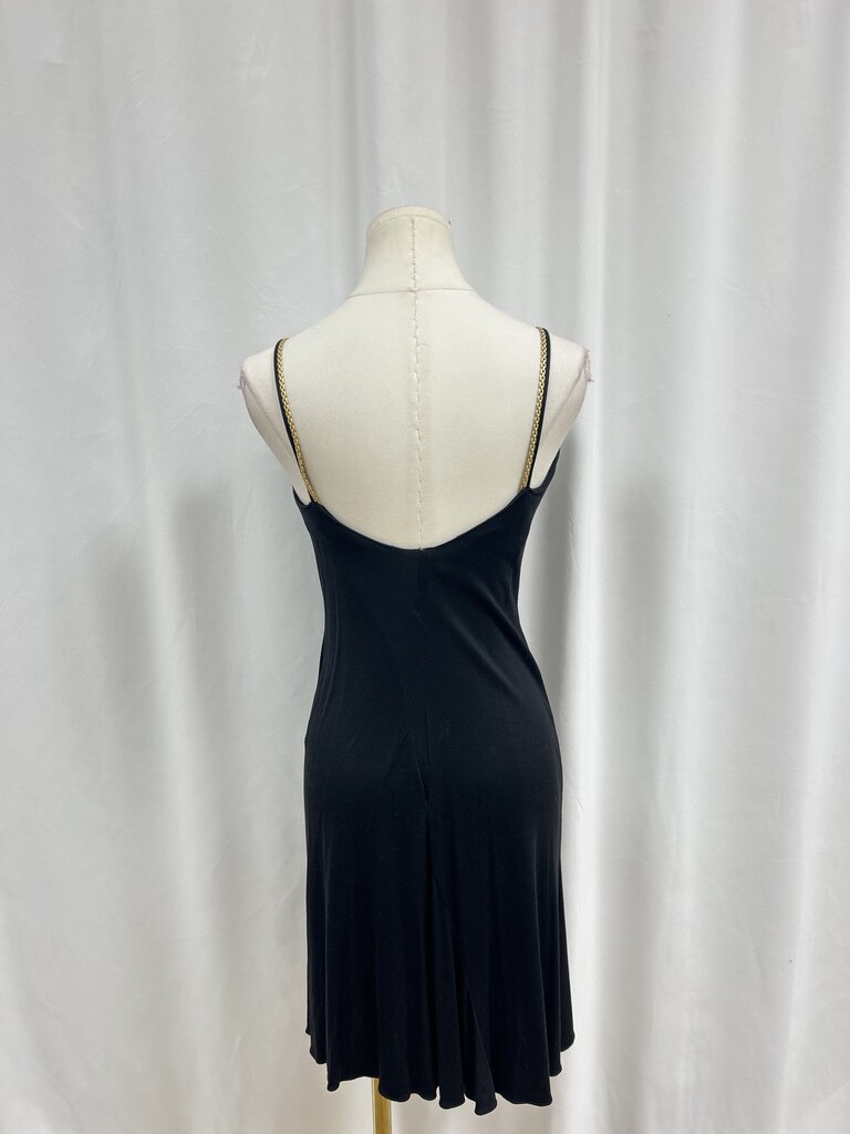 Gianni Versace Black Chain Strap Tank Dress