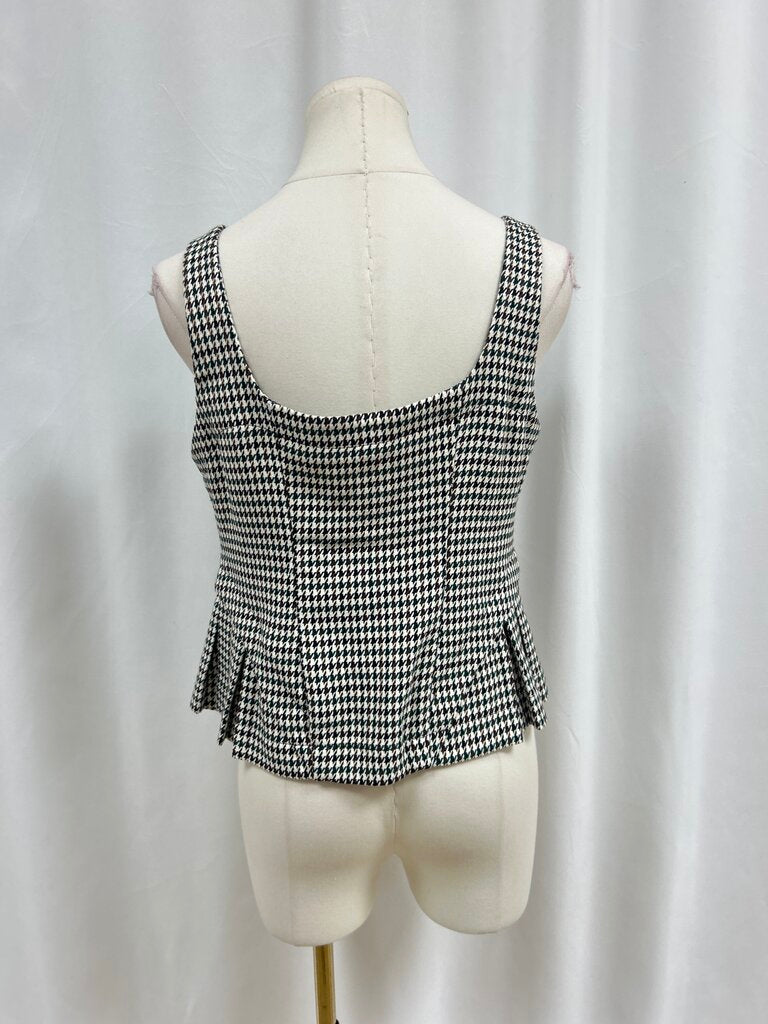 Maeve Houndstooth Peplum Tank