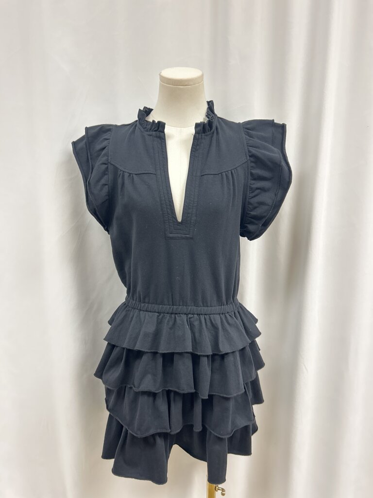 Sundays Black Ruffle Dress