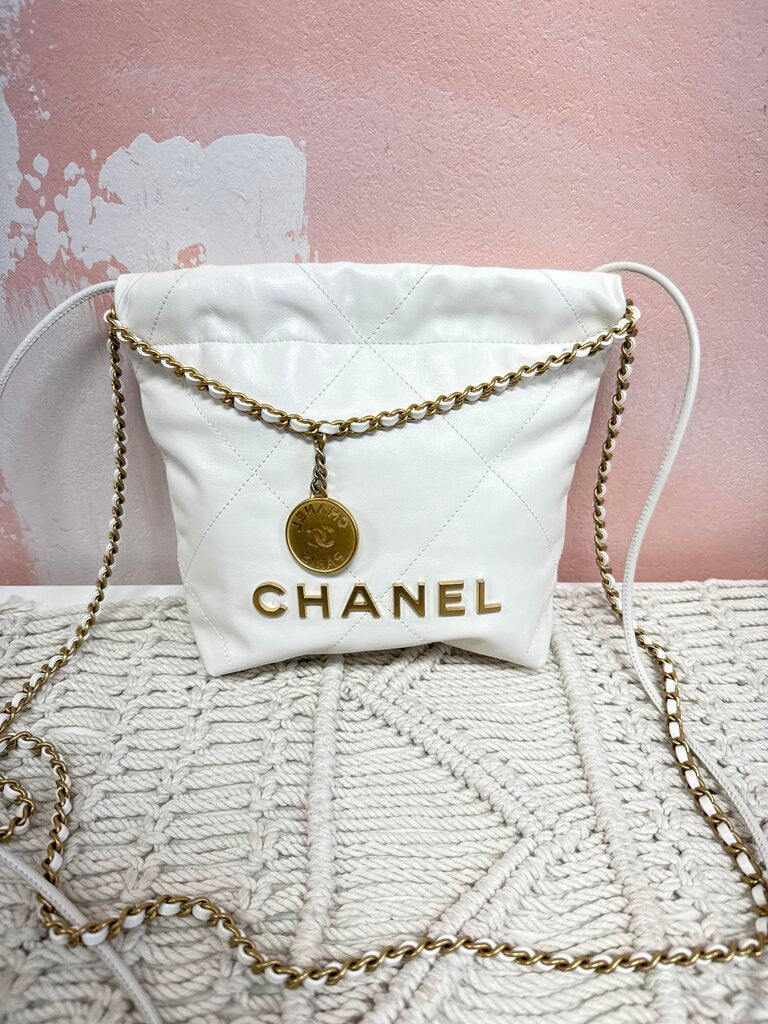 Chanel 22 Mini Lambskin With Gold Hardware