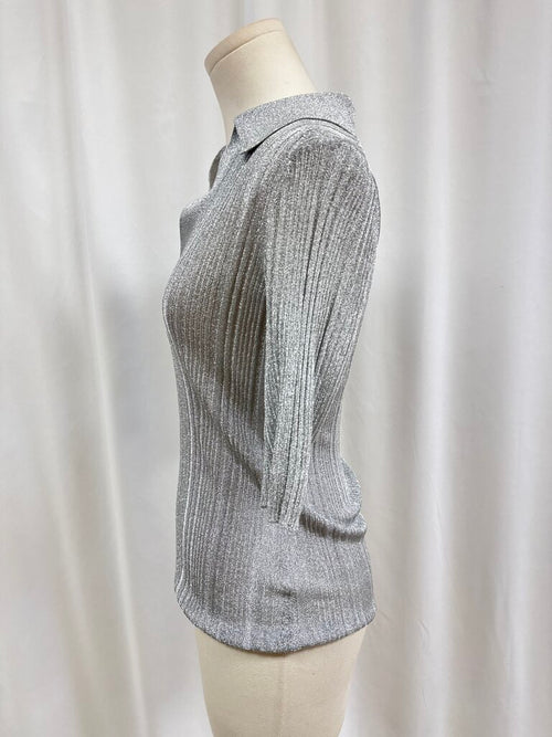 A.L.C. Silver Metallic Polo