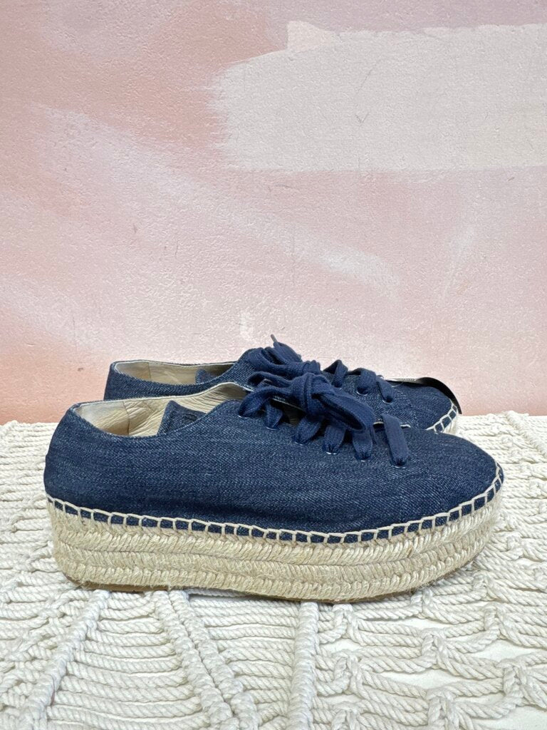 Prada Denim Tie Espadrille