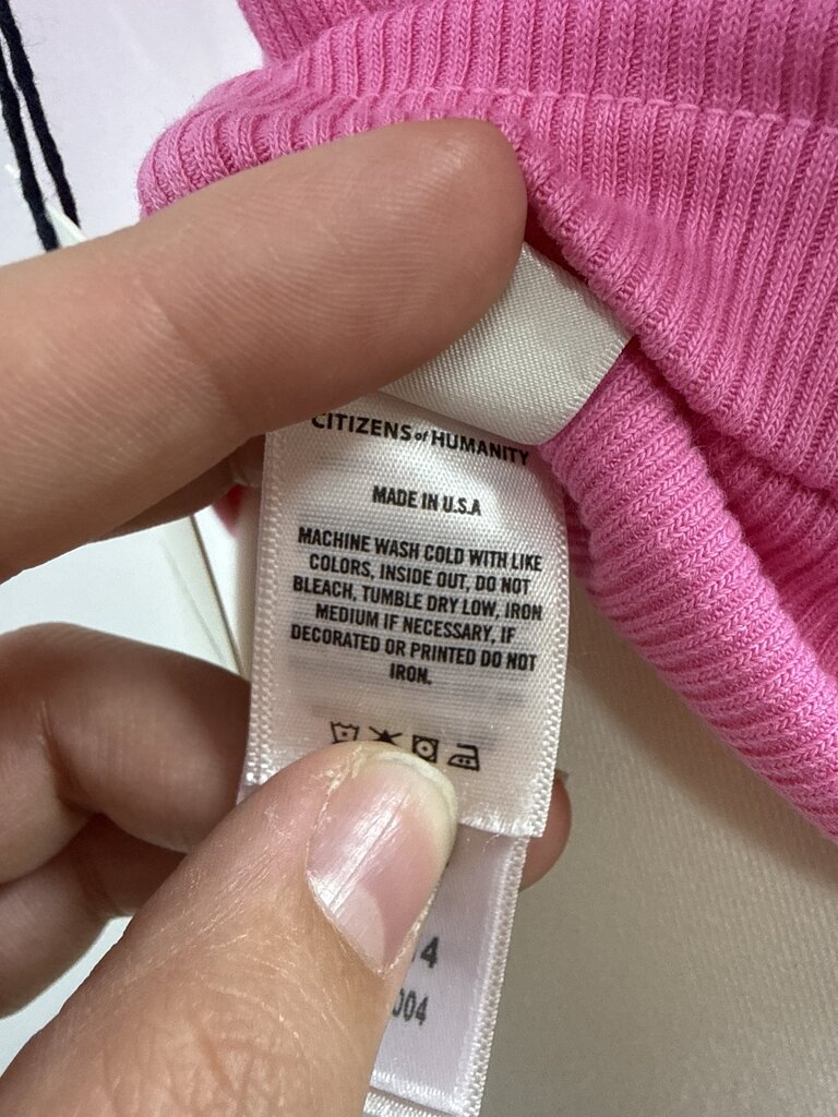 Citizens of Humanity Pink Ribbed Muscle Tank NWT