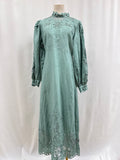 Farm Rio Sage Linen Eyelet Maxi Dress NWT (As Is)